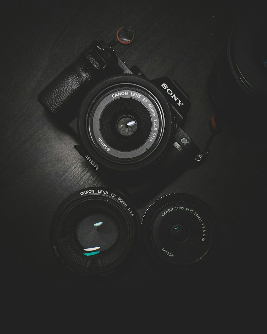 Professional camera ready for a shoot